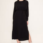 Cinched Dress - Black-Dress- Hometown Style HTS, women's in store and online boutique located in Ingersoll, Ontario