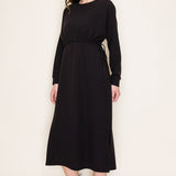 Cinched Dress - Black-Dress- Hometown Style HTS, women's in store and online boutique located in Ingersoll, Ontario