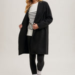 Open Front Knit Coat - Black-Coat & Jackets- Hometown Style HTS, women's in store and online boutique located in Ingersoll, Ontario