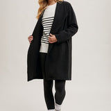 Open Front Knit Coat - Black-Coat & Jackets- Hometown Style HTS, women's in store and online boutique located in Ingersoll, Ontario
