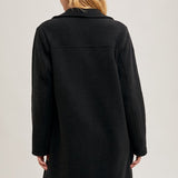 Open Front Knit Coat - Black-Coat & Jackets- Hometown Style HTS, women's in store and online boutique located in Ingersoll, Ontario