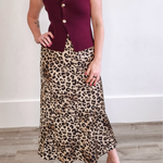 Leopard Satin Midi Skirt-Bottoms- Hometown Style HTS, women's in store and online boutique located in Ingersoll, Ontario