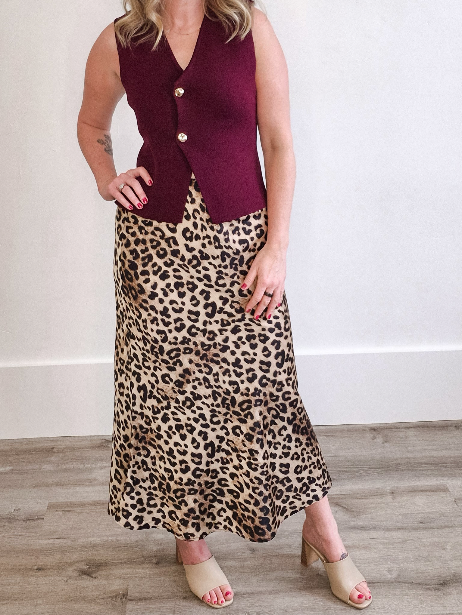 Leopard Satin Midi Skirt-Bottoms- Hometown Style HTS, women's in store and online boutique located in Ingersoll, Ontario