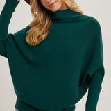 Soft Slouch Sweater - Green-Shirts & Tops- Hometown Style HTS, women's in store and online boutique located in Ingersoll, Ontario