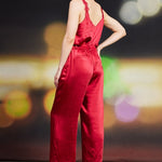 Satin Trousers - Red-dress pants- Hometown Style HTS, women's in store and online boutique located in Ingersoll, Ontario