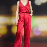 Satin Trousers - Red-dress pants- Hometown Style HTS, women's in store and online boutique located in Ingersoll, Ontario