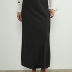 Satin-Like Maxi Skirt - Black-Skirt- Hometown Style HTS, women's in store and online boutique located in Ingersoll, Ontario