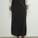 Satin-Like Maxi Skirt - Black-Skirt- Hometown Style HTS, women's in store and online boutique located in Ingersoll, Ontario