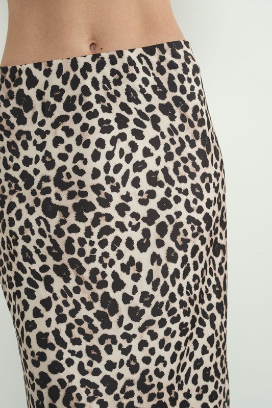 Satin-Like Maxi Skirt - Leopard-Skirt- Hometown Style HTS, women's in store and online boutique located in Ingersoll, Ontario