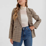 Plaid Blazer-Blazer- Hometown Style HTS, women's in store and online boutique located in Ingersoll, Ontario