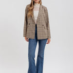 Plaid Blazer-Blazer- Hometown Style HTS, women's in store and online boutique located in Ingersoll, Ontario