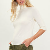 Soft Turtle Neck - Cream-Sweater- Hometown Style HTS, women's in store and online boutique located in Ingersoll, Ontario