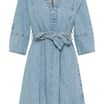 KAjordi Denim Dress - Light Blue Wash-Casual Dresses- Hometown Style HTS, women's in store and online boutique located in Ingersoll, Ontario