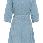 KAjordi Denim Dress - Light Blue Wash-Casual Dresses- Hometown Style HTS, women's in store and online boutique located in Ingersoll, Ontario