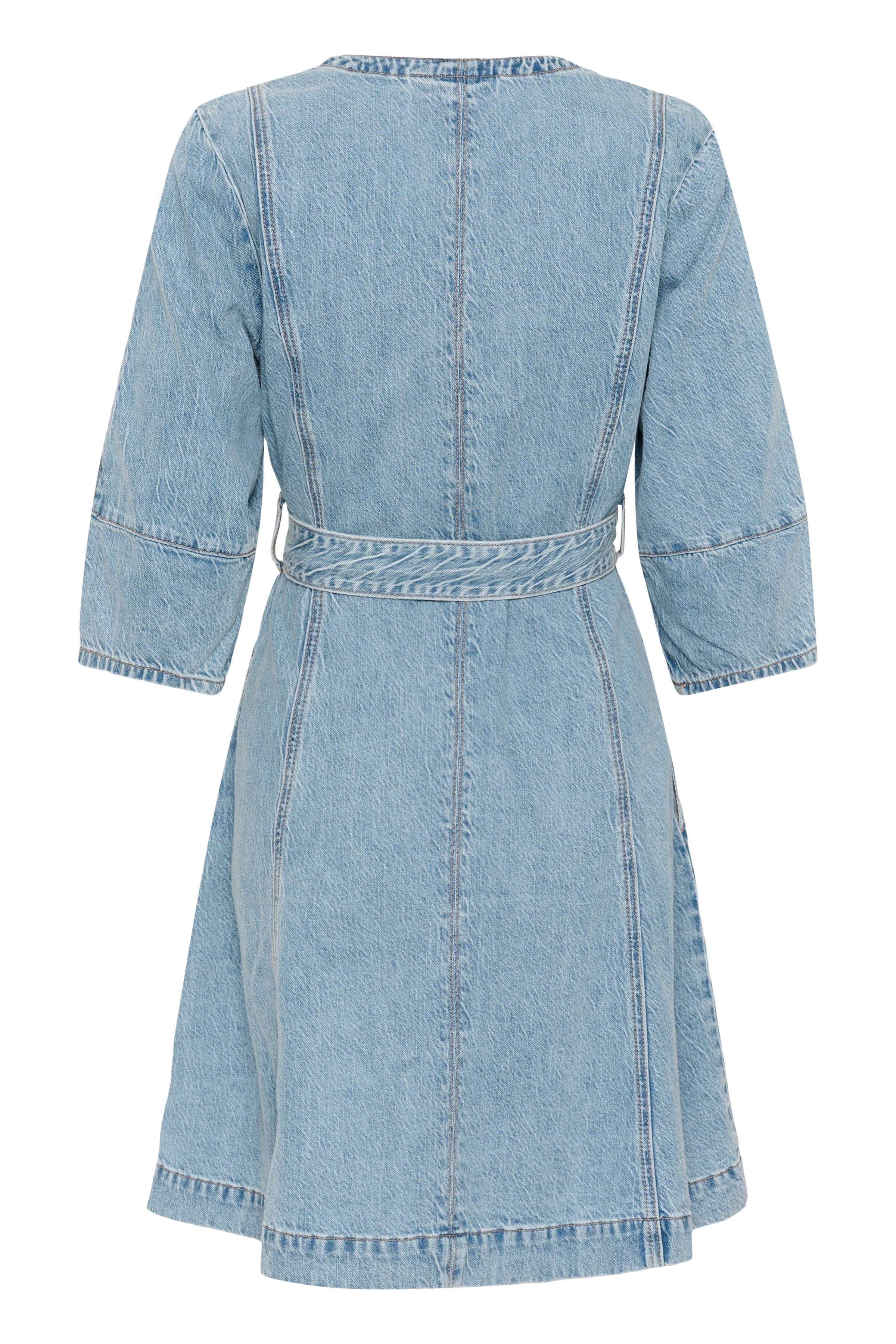 KAjordi Denim Dress - Light Blue Wash-Casual Dresses- Hometown Style HTS, women's in store and online boutique located in Ingersoll, Ontario