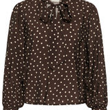KAdotte Blouse - Coffee Bean-Blouses- Hometown Style HTS, women's in store and online boutique located in Ingersoll, Ontario
