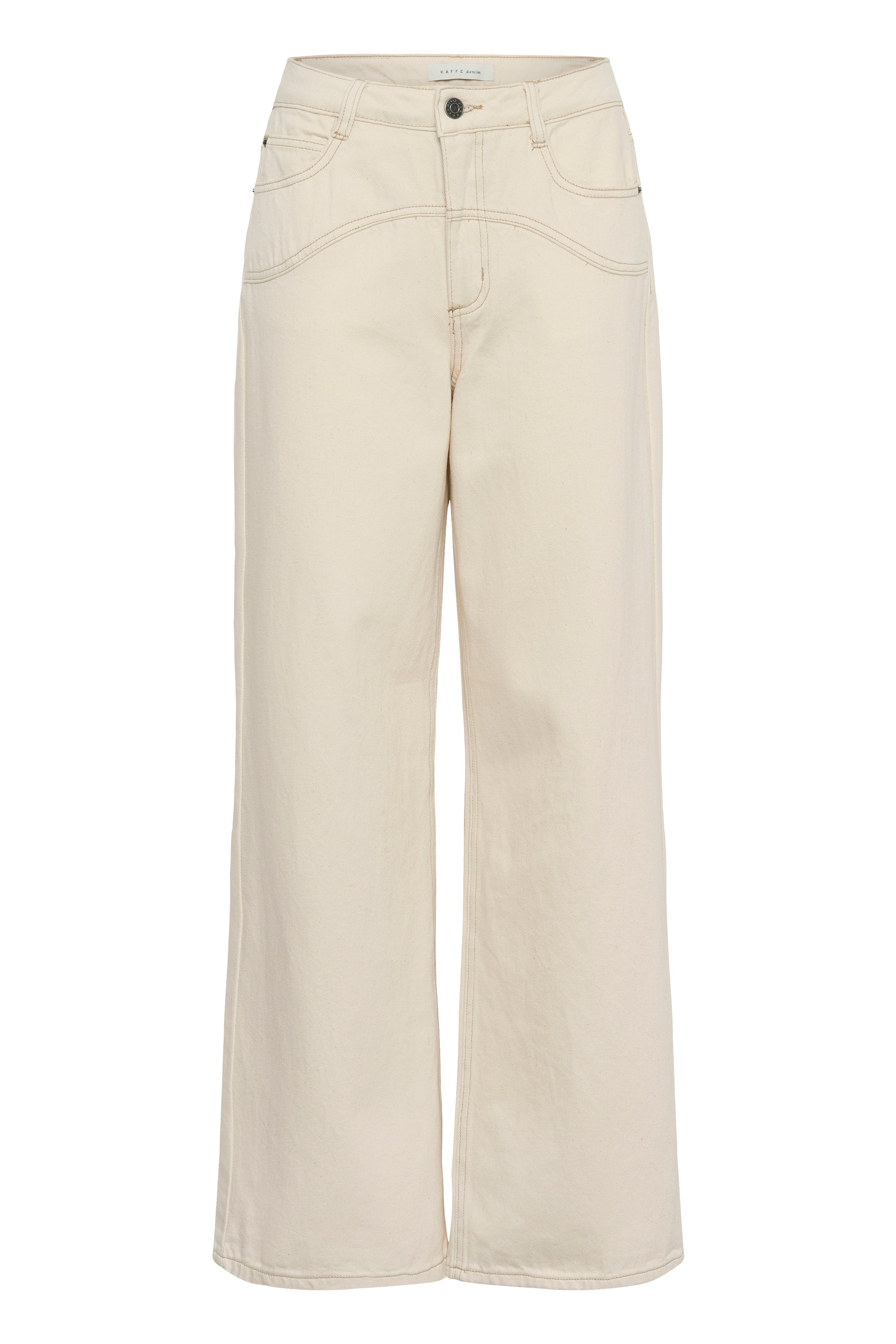 KAcatharina Hight Waisted Jeans - Off White-Bottoms- Hometown Style HTS, women's in store and online boutique located in Ingersoll, Ontario
