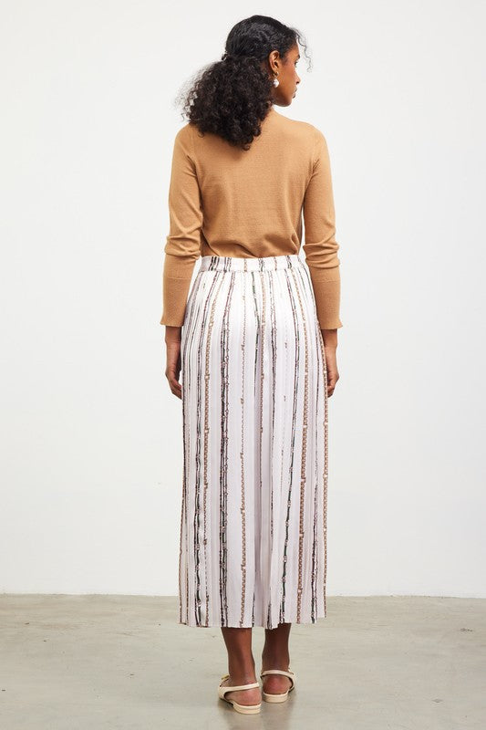 Chain Pleated Midi Skirt-skirt- Hometown Style HTS, women's in store and online boutique located in Ingersoll, Ontario