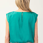 Sleeveless Blouse Top - Green-Tops- Hometown Style HTS, women's in store and online boutique located in Ingersoll, Ontario