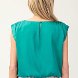 Sleeveless Blouse Top - Green-Tops- Hometown Style HTS, women's in store and online boutique located in Ingersoll, Ontario