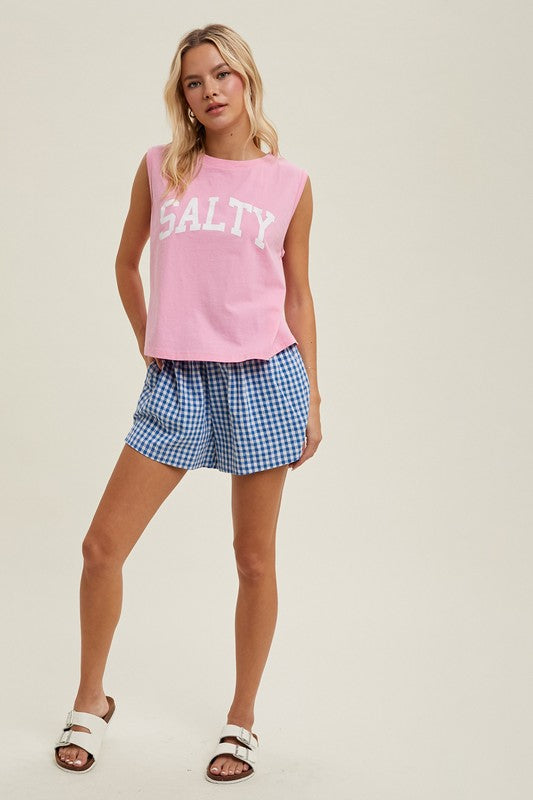 Salty Tank-Casual Tops- Hometown Style HTS, women's in store and online boutique located in Ingersoll, Ontario