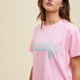 Beachy Tee-Casual Tops- Hometown Style HTS, women's in store and online boutique located in Ingersoll, Ontario
