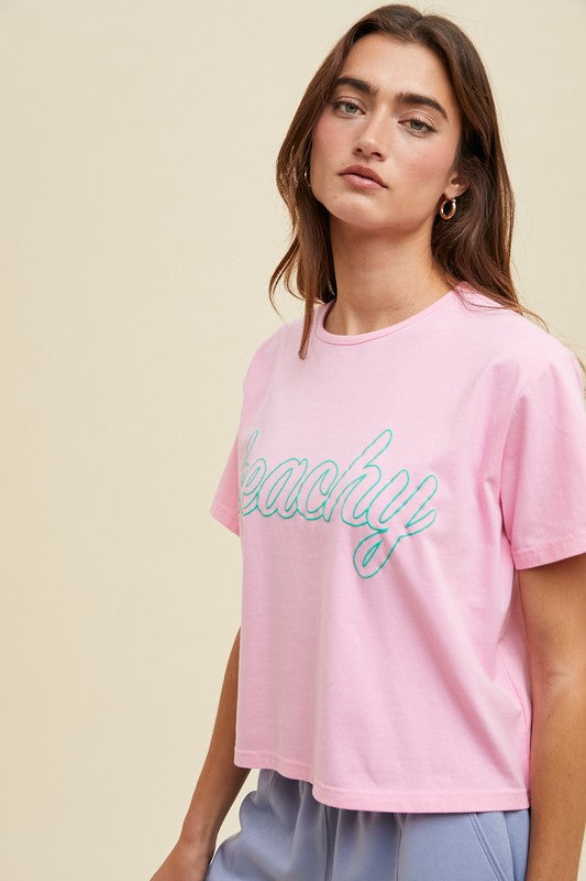 Beachy Tee-Casual Tops- Hometown Style HTS, women's in store and online boutique located in Ingersoll, Ontario