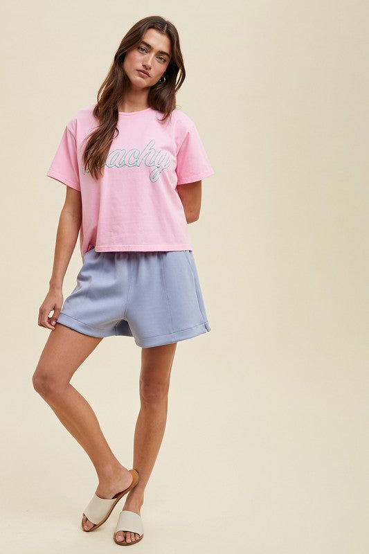 Beachy Tee-Casual Tops- Hometown Style HTS, women's in store and online boutique located in Ingersoll, Ontario