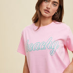 Beachy Tee-Casual Tops- Hometown Style HTS, women's in store and online boutique located in Ingersoll, Ontario