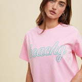 Beachy Tee-Casual Tops- Hometown Style HTS, women's in store and online boutique located in Ingersoll, Ontario