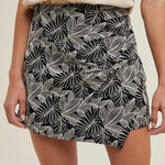 Jacquard Skort - Black/Cream-skirt- Hometown Style HTS, women's in store and online boutique located in Ingersoll, Ontario