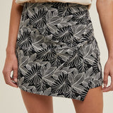 Jacquard Skort - Black/Cream-skirt- Hometown Style HTS, women's in store and online boutique located in Ingersoll, Ontario