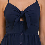 Front Tie Maxi Dress - Navy-dress- Hometown Style HTS, women's in store and online boutique located in Ingersoll, Ontario