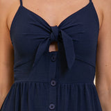 Front Tie Maxi Dress - Navy-dress- Hometown Style HTS, women's in store and online boutique located in Ingersoll, Ontario