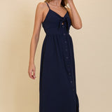 Front Tie Maxi Dress - Navy-dress- Hometown Style HTS, women's in store and online boutique located in Ingersoll, Ontario