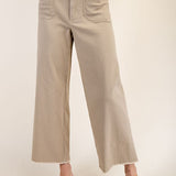 Straight Leg, Front Pocket - Taupe-Pants- Hometown Style HTS, women's in store and online boutique located in Ingersoll, Ontario