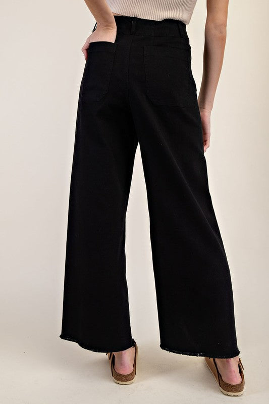 Straight Leg, Front Pocket - Black-Pants- Hometown Style HTS, women's in store and online boutique located in Ingersoll, Ontario