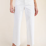 Straight Leg, Front Pocket - White-Pants- Hometown Style HTS, women's in store and online boutique located in Ingersoll, Ontario