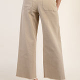 Straight Leg, Front Pocket - Taupe-Pants- Hometown Style HTS, women's in store and online boutique located in Ingersoll, Ontario