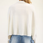 Textured Cropped Pull On - Cream-jacket- Hometown Style HTS, women's in store and online boutique located in Ingersoll, Ontario