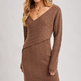 Cable Crossover Knit Dress - Coco-dress- Hometown Style HTS, women's in store and online boutique located in Ingersoll, Ontario
