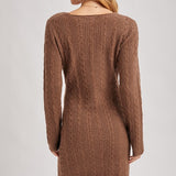 Cable Crossover Knit Dress - Coco-dress- Hometown Style HTS, women's in store and online boutique located in Ingersoll, Ontario
