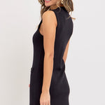 Sleeveless Knit Dress - Black-dress- Hometown Style HTS, women's in store and online boutique located in Ingersoll, Ontario