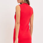 Sleeveless Knit Dress - Red-dress- Hometown Style HTS, women's in store and online boutique located in Ingersoll, Ontario