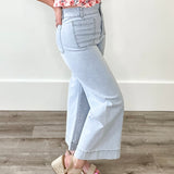 Soft Washed Wide Leg Pants - Denim-Pants- Hometown Style HTS, women's in store and online boutique located in Ingersoll, Ontario