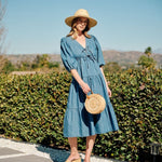 Denim Tiered Midi Dress-dress- Hometown Style HTS, women's in store and online boutique located in Ingersoll, Ontario