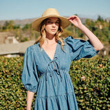 Denim Tiered Midi Dress-dress- Hometown Style HTS, women's in store and online boutique located in Ingersoll, Ontario
