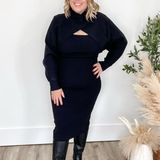 Two Piece Dress Set - Black-dress- Hometown Style HTS, women's in store and online boutique located in Ingersoll, Ontario