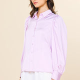 Long Sleeve Recycled Polyester Blouse - Lavender-blouse- Hometown Style HTS, women's in store and online boutique located in Ingersoll, Ontario