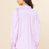 Long Sleeve Recycled Polyester Blouse - Lavender-blouse- Hometown Style HTS, women's in store and online boutique located in Ingersoll, Ontario